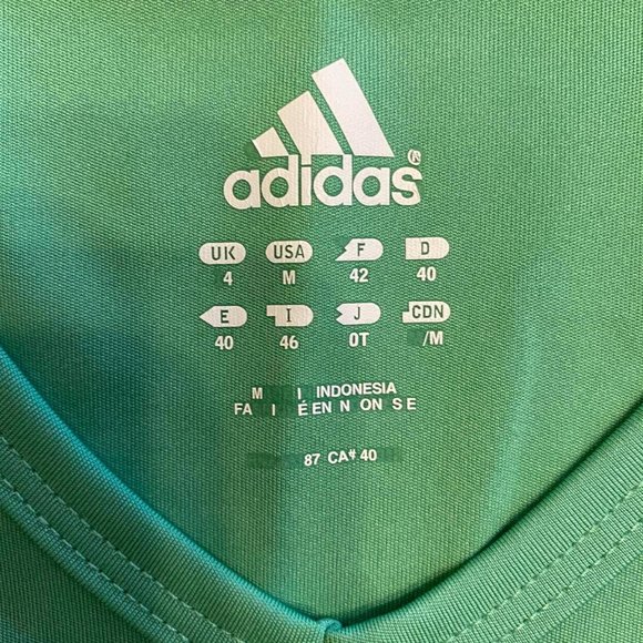 Adidas Mint Green VNeck top - Picture 3 of 5